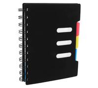 ABOOFAN Cahier à Spirale 3 Compartiments Intercalaires, Papier Résistant et Sections Organisées pour Prise de Notes Étudiante en Organisation Académique Couleur Couleur Aléatoire