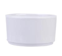 ABOOFAN Cendrier Rond Imitation Porcelaine Blanc, Résistant aux Chocs | Surface Lisse, Décor Maison Discret, Usage Jardin et Terrasse, pour Cendres, Cigarettes