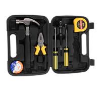 ABOOFAN Coffret Outils Multi-Fonction en Plastique et Fer, Petite Boîte à Outils Fiable Maison Véhicule, Kit Complet pour Bricolage et Réparation