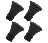 ABOOFAN Embouts Décoratifs pour Tringle à Rideaux en Métal Noir 22mm, Lot de 2 Pièces Design Géométrique, Solide et Élégants pour Décoration de Chambre