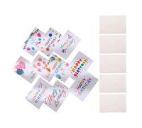 ABOOFAN Ensemble de 10 Carte D'anniversaire Pliable en Papier | Lot Assorti avec Enveloppes, Impression Soignée et Robuste, Usage Personnel ou Professionnel, Format Pratique Style Aléatoire