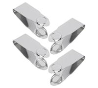 ABOOFAN Équeuteuse de Fraises pour Préparer Fruits et Légumes Frais en Acier Inoxydable 4pcs, Outil Multifonction Accessoire Cuisine Argenté pour Fruits
