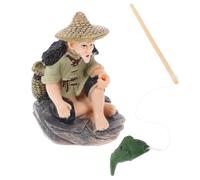 ABOOFAN Figurine de Pêcheur Ornement Créatif et Solide en PVC Légère et Réaliste Miniature pour Décoration D'aquarium pour Paysage Micro Aquatique