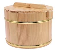 ABOOFAN Hangiri En Bois Sushi Riz Cuve De Mélange Avec Couvercle En Bois Sushi Riz Bol Refroidissement Bol Seau 18 Cm