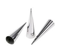 ABOOFAN Kit de Pâtisserie 3 Pièces Moules à Gâteaux en Corne en Acier Inoxydable Moule à Réutilisable pour Décorations de Croissants