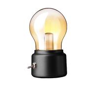 ABOOFAN Lampe De Chevet Led Vintage Rechargeable Noire Lampe à Ampoule Veilleuse
