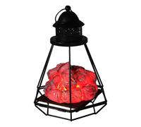 ABOOFAN Lampe LED Décorative Lumière à Effet Flamme Fer Noir Célébration | Ornement de Bureau Maison, Décoration de Lanterne Led, Ambiance Légère