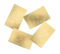 ABOOFAN Lot de 4 Cartes Feng Shui 2026 en Cuivre Or pour Attirer la Richesse, Légères et Portables, pour Porte-clés ou Portefeuille Lors du Nouvel An Chinois