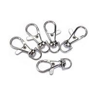 ABOOFAN Lot De 5 Porte-Clés Mousqueton Pivotant Homard Métal 3.60 Pouces Durable Argent Accessoire Pratique Pour Maison Loisir Créatif