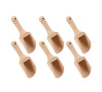 ABOOFAN Lot de 6 Cuillères en Bois pour Condiments et Thé, Matériau Sain et Facile à Nettoyer, Design Exquis Cuisine et Préparation de Boissons