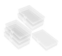 ABOOFAN Mini Boîtes de Rangement Rectangulaires Lot de 6 avec Couvercle en Pp Multi-fonctionnelles pour Bijoux et Pilules, pour Tiroir ou Bureau