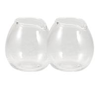 ABOOFAN Mini Pichets à Lait en Verre 20ml Texture Fine Lot de 2 Design Simple et Délicat Crémier Sûr et Fiable pour Café et Maison