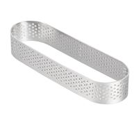 ABOOFAN Moule À Tarte Ovale En Acier Inoxydable Emporte-Pièce Ovale Pour Tarte Aux Fruits Et Mini Quiche Cadre De Pâtisserie Perforé 1 Pièce 1.38 X 4.69 X 0.79 in