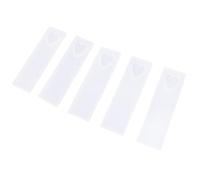 ABOOFAN Moules à Marque-Pages en Silicone Matériau Silicone Blanc Solide sans Déformation Forme Cœur Lot de 5 pour Loisirs Créatifs DIY