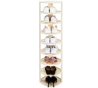 ABOOFAN Organisateur de Rangement à Chaussures Étagère Peu Encombrante Installation Facile en Plastique 9 Niveaux 138x28 Cm pour Entrée ou Dressing