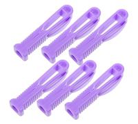 ABOOFAN Ouvre-ampoules Mini en Plastique Violet Foncé Rainures Antidérapantes, Lot de 6 Réutilisables pour Infirmières, Brise-flacons Ergonomique Léger, Accessoire Professionnel