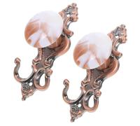 ABOOFAN Patères Murales Vintage en ABS et Fer pour Vêtements et Chapeaux | Lot de Set de Vis, Usage Salle de Bain et Déco Maison, Style Élégant, Finition Bronze
