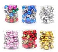 ABOOFAN Pendentif De NoëL Mini Boules Sapin 2cm Lot de 24 DéCorations Suspendues pour Sapin Et DéCor Festif Maison
