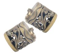 ABOOFAN Pendentifs Aromatiques Boules Parfumées en Cuivre Sculpté Lot de 2 Diffuseur Suspendu Portable Décoration DIY pour Présent et Bijoux de Téléphone