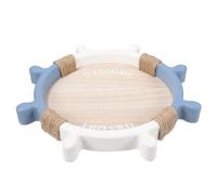 ABOOFAN Plateau en Bois Finition Soignée de Gouvernail de Style Méditerranéen pour Buffet ou Conservation des Aliments Design Rustique et Thème Bord de Mer