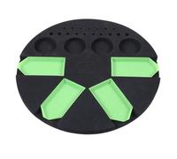 ABOOFAN Plateau en Silicone Noir à 4 Compartiments pour Rangement Accessoires Diamant Diy, Flexible et Anti-mélange pour Perles Strass et Outils de Création