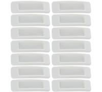 ABOOFAN Poignée Adhésive Rectangulaire Blanche Abs pour Placard, 20 Pièces