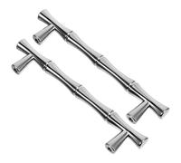 ABOOFAN Poignée de Meuble Argenté 2 Pièces en Alliage de Zinc Moderne | Surface Lisse et Arrondie, Prise Confortable, Solide et Peu Encombrante, pour Armoire et Mobilier