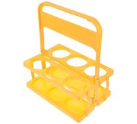 ABOOFAN Porte-Bouteilles Capacité de 16-32oz Jaune en Plastique Portable de Bière Multifonctionnel Design Pliable et Solide pour Rangement à Domicile