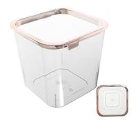ABOOFAN Poubelle Compacte Solide en Pet Transparente Couvercle Pratique, Petite Corbeille à Papier pour Bureau et Maison pour Chambre et Salle de Bain