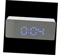 ABOOFAN Réveil Numérique Miroir Électronique Écran Large LED, Mode Nuit et Alimentation USB, Horloge de Chambre Design Moderne en Abs pour Décoration Intérieure