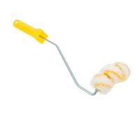 ABOOFAN Rouleau à Peinture pour Tuyaux, Brosse Tubulaire à Arc, Blanc, Polyester, Plastique et Fer, pour Tubes et Bordures, Finition Lisse, sans Perte de Poils