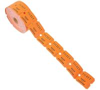 ABOOFAN Rouleau de Tickets de Tombola Style Élégant et Généreux Confortable Toucher et Résistant en Papier Orange 1000 Pièces pour Loteries et Élections