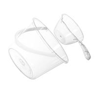ABOOFAN Seau Plastique avec Poignée Grosse Capacité, Récipient D'eau Polyvalent et Sûr pour Salle de Bain Cuisine, Livré avec Cuillère et Couvercle Pratique