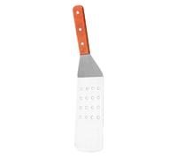 ABOOFAN Spatule à Steak en Acier Inoxydable, Manche Bois, Argenté | Retourneur de Gril Léger et Antidérapant, Usage Maison ou Restaurant, pour Pizza et Viande Grillée
