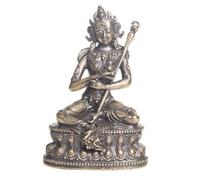 ABOOFAN Statue de Bouddha en Laiton, Finition Vieillie, Décoratif Rétro pour Table, Salon Bureau, Or, Léger, Ne Se Ternit Pas