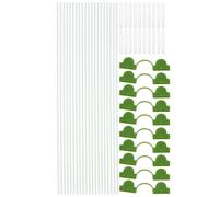 ABOOFAN Supports de Serrage en Fibre de Verre pour Plantes, Lot Blanc | Cerceaux Arqués Pp, Insertion Facile au Sol, pour Mini Serrage et Voile D’hivernage, Protection Anti-gel