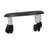 ABOOFAN Tabouret à roulettes Siège Confortable en PP et Alliage D'aluminium Noir Multifonction Petite Hauteur, Rotation 360° et Rangement pour Usage Quotidien
