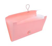 ABOOFAN Trieur Accordéon Rose en Plastique à 13 Pochettes, Onglets | Organisation Renforcée, Format Portable, Usage École et Voyage, Protection Robuste pour Documents Importants