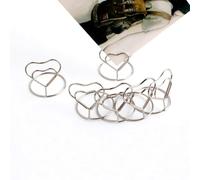 ABOOFAN Trombones Porte-numéros de Table Forme Cœur Élégant 20 Pièces en Métal Argenté pour Décoration Mariage et Graduation
