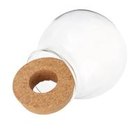 ABOOFAN Vase pour Salon et Étagères Décoration Créative Hydroponique en Verre Support en Bois Centre de Table Élégant et Fonctionnel pour Plantes Fraîches
