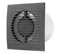 ABOUT VENT Ø 100mm Ventilateur Extracteur d'Air avec Capteur d'Humidité et Minuterie - Anthracite Ventilateur Mural Silencieux - Aérateur pour Cuisine WC Salle de Bain