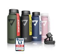 ABOVE . Bouteille d'eau en acier inoxydable 1L I Bouchon de bouteille I BPA-FREI I Bouteille thermos garde jusqu'à 12H chaud & 24H froid I Bouteille isolante 1 litre