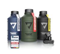 ABOVE . Gourde en acier inoxydable 1.3L / 2.2L - sans BPA, anti-fuite & robuste - Gourde métallique de 2L avec bouchon supplémentaire pour le sport, le fitness & l'extérieur