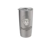 Abraham Lincoln Cartoon Freedom 4 juillet 250 Amérique Gobelet isotherme en acier inoxydable double paroi