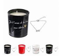 abrakado.nath 1 Bougie parfumee avec Bijoux Collier Amour Love Fleur de Printemps Fete evenement