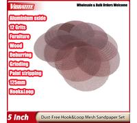 abrasifs en maille pour meubles en bois, disque anti-poussière, anti-blocage, meulage pointu, disque abrasif, 5 ", 125mm, 10 pièces
