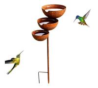 Abreuvoir à abeilles de jardin | Piquet en cascade en métal antirouille | | Bain d'oiseaux en métal pour colibri, papillon, mésange, cour, pelouse, paysage, allée, parterre de fleurs