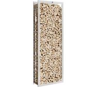 Abri à bois 80 x 28 x 222 cm en chêne pour le stockage du bois de chauffage