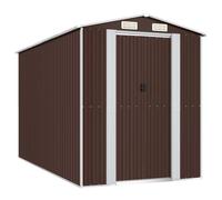 abri à outils "2026 Moderne" Marron foncé 192x357x223cm Acier galvanisé - Abri à poubelles CC596594