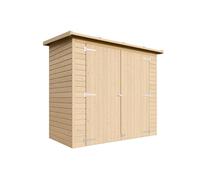 Abri à Outils en Bois Naturel - Stockage extérieur sans fenêtres H194x123x223 cm/2,1 m² Hangar en Bois Naturel - Atelier Rangement Outils - TIMBELA M348